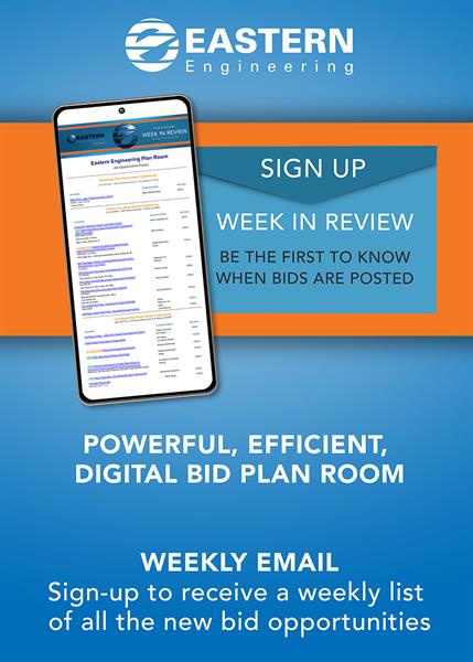 Plan room- sign up for a weekly email listing all the active bids in our plan room