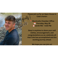 Join Us to Celebrate Cole & Wish Him Well!