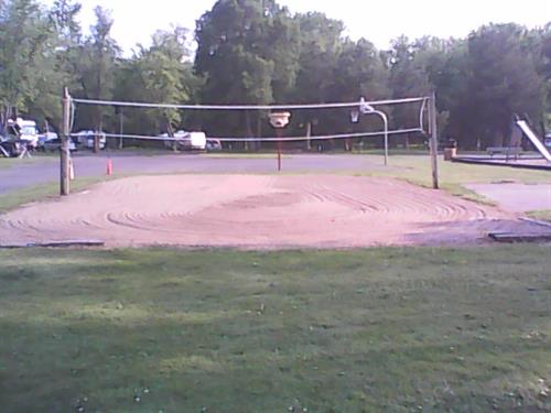 Volleyball court. We also have basketball hoop and horseshoe pit.