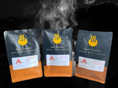 Rocket Smoked Coffee in Three Wood-Smoked Flavors