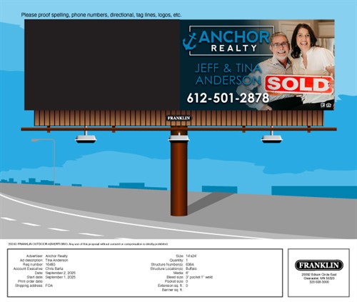 Our westbound billboard between Rockford and Buffalo, MN 