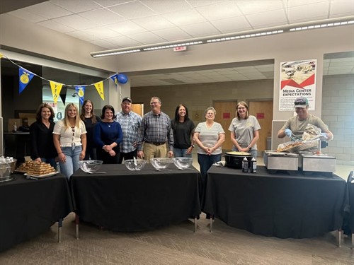 The Alumni and Supporters provided and served food for the annual chapter banquet