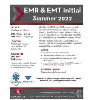 News Release: 4/13/2022 EMR & EMT Initial