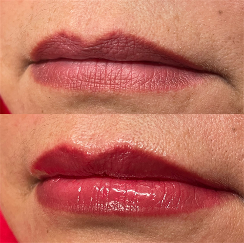 Lip Blush - After 1st Session (Healed), After 2nd Session