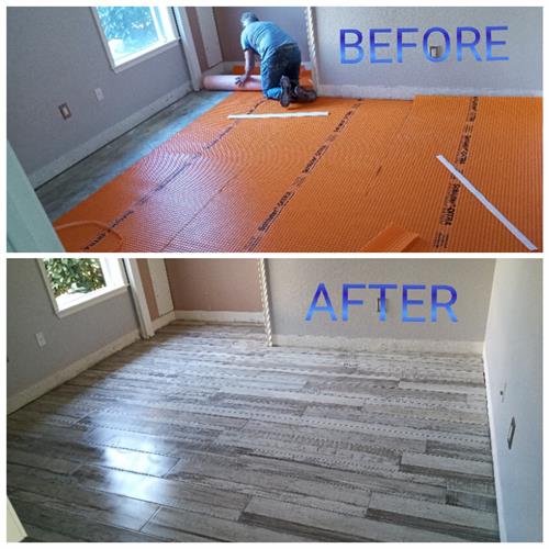 Flooring before and after