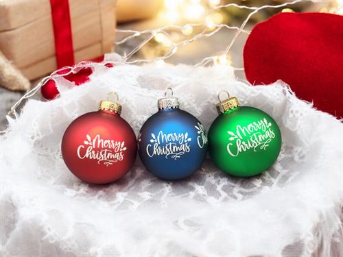 engraved glass christmas bulbs