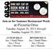 Summer Restaurant Week at Pizzeria Orso