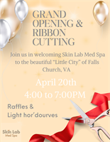 Skin Lab Med Spa Officially Joins the Beautiful "Little City of Falls Church's" Community. Ribbon Cutting Ceremony.