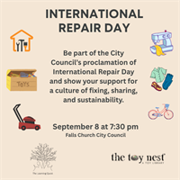 Falls Church City Proclamation for International Repair Day