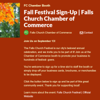 Volunteer at the Falls Church Booth Sept 13 | Fall Festival