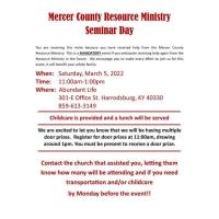 Mercer County Resource Ministry Seminar Day