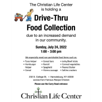 Drive Thru Food Collection at the Christian Life Center