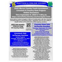 Mercer County Youth Investment Sales - Livestock 