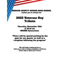 Mercer County Senior High School 2022 Veterans Day Tribute