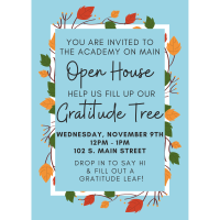 Open house and Gratitude Tree Event!