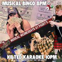 Musical Wednesdays with Musical Bingo and Kilted Karaoke!