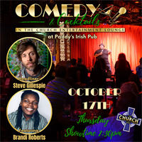 Comedy & Cocktails with Steve Gillespie and Brandi Roberts on Thursday, October 17th!