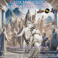 The Fayetteville Art Attack's Greek Mythology and Toga Party Art Night