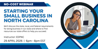 Starting Your Small Business in North Carolina Webinar