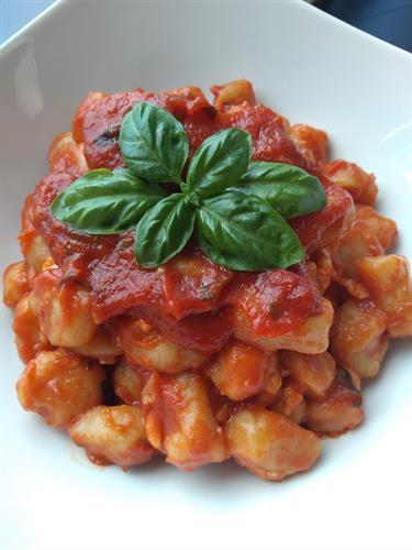 One of our Tuesday pasta specials: gnocchi alla Sorrentina