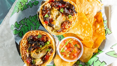 Sweet and Savory Pork Belly Burrito with either Bahn Mi or Kim Chi