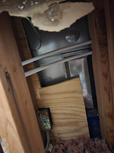 In-wall plumbing work in progress — Fayetteville, NC. Heavenly Throne Plumbing. 