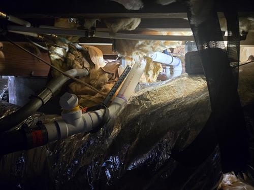 Even in tight spots — solid plumbing work in Fayetteville. Heavenly Throne Plumbing.
