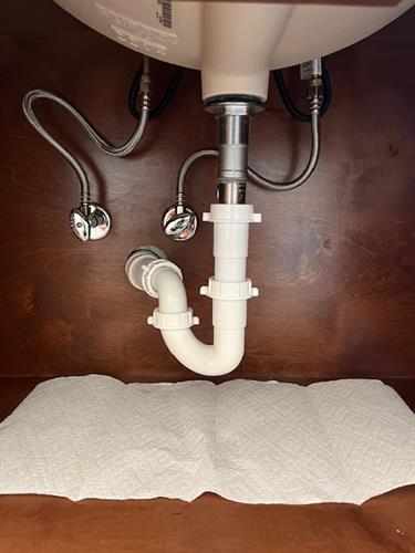 Under sink replumb. 