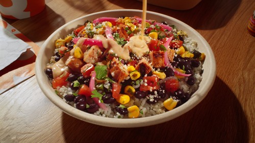 Chicken Queso Bowl
