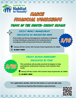 FREE Financial Workshops Sponsored by Habitat