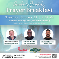 News Release: Greater Fayetteville Chamber Hosts Quarterly Prayer Breakfast