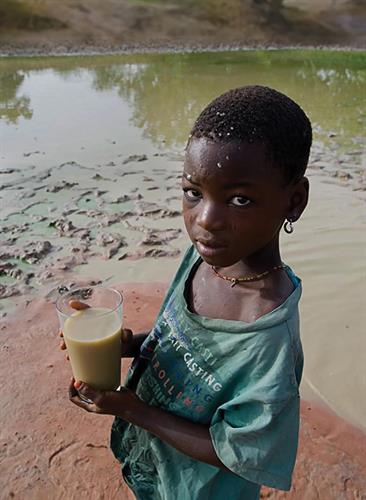 Clean water is a basic human right. Girls are enslaved to collecting dirty water from long distances.