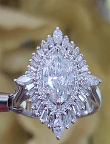 Gold & diamond engagement ring custom order