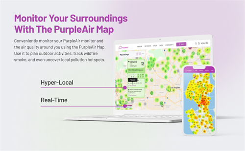 PurpleAir RealTime Air Quality Map