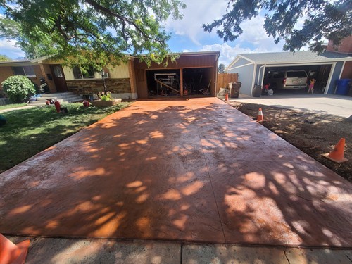 textured and colored driveways