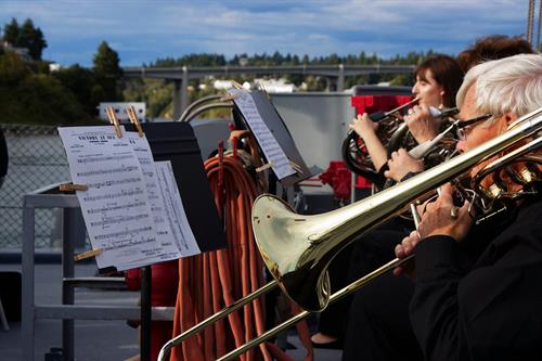 2019 - Orchestra filming for Q13 commercial on board the USS Turner Joy 2019 - Orchestra filming for Q13 commercial on board the USS Turner Joy