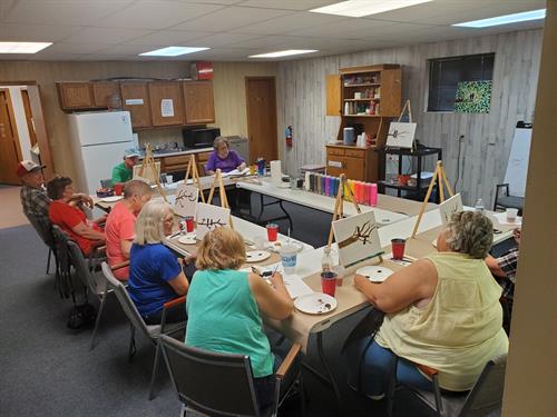 Canvas Painting with The Niche during group support meetings in July 2021 as part of our "Healing through Creativity" initiative 