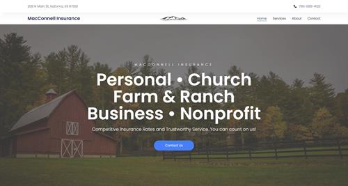 Website for MacConnell Insurance in Natoma