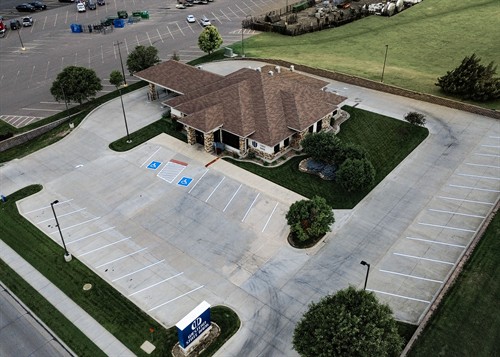 Striping work at Western State Bank, Dodge City