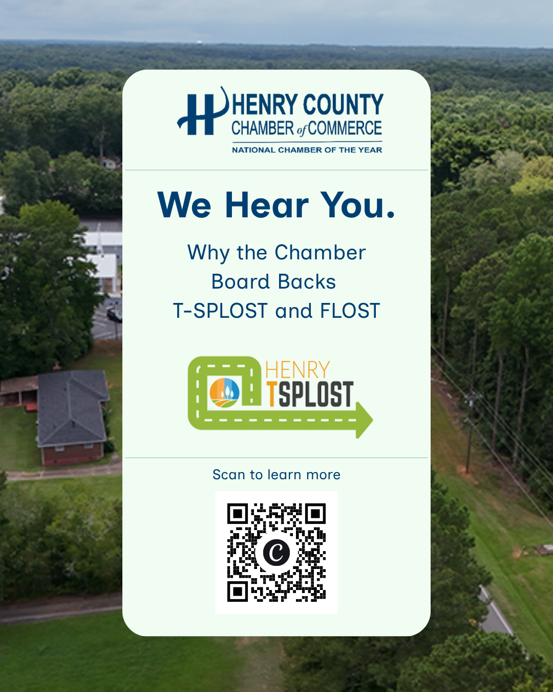 Image for We Hear You: Why the Chamber Board Backs T-SPLOST and FLOST