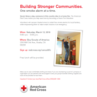 Home Fire Campaign partnership with Visalia Fire Dept, Boy Scouts of America and American Red Cross