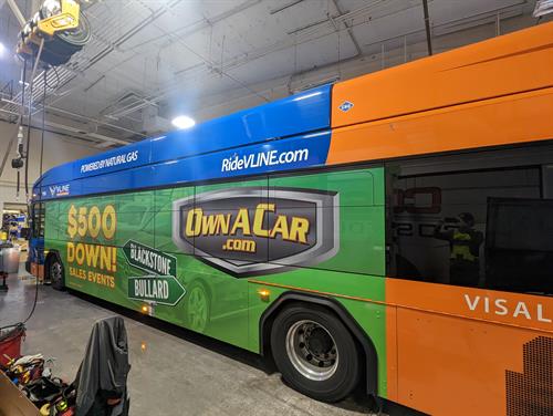 Transit wrap on V-Line bus