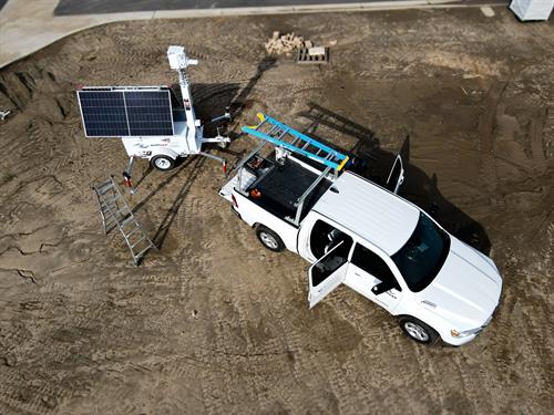 Mobile Solar Tower Install