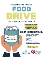 Food Drive at Creekview Vista