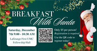 Breakfast With Santa at LaGrange First United Methodist Church
