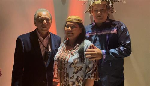 Dean, Tishmall Turner and Wes Studi at the first-ever Native American Recognition Awards at the Academy Awards