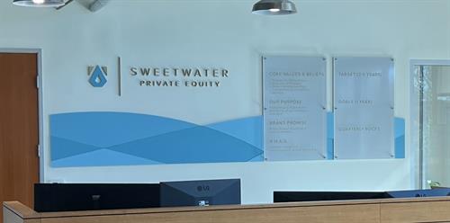 Sweetwater Private Equity in Encinitas Chooses Signarama Carlsbad/ Encinitas for thier lobby sign!