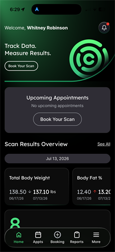 Our app lets you track all your results right from your phone
