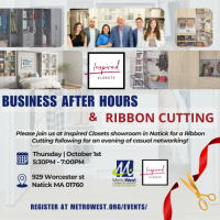Business After Hours + Ribbon Cutting Inspired Closets Natick