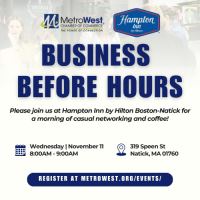 Business Before Hours - Hampton Inn by Hilton Boston - Natick
